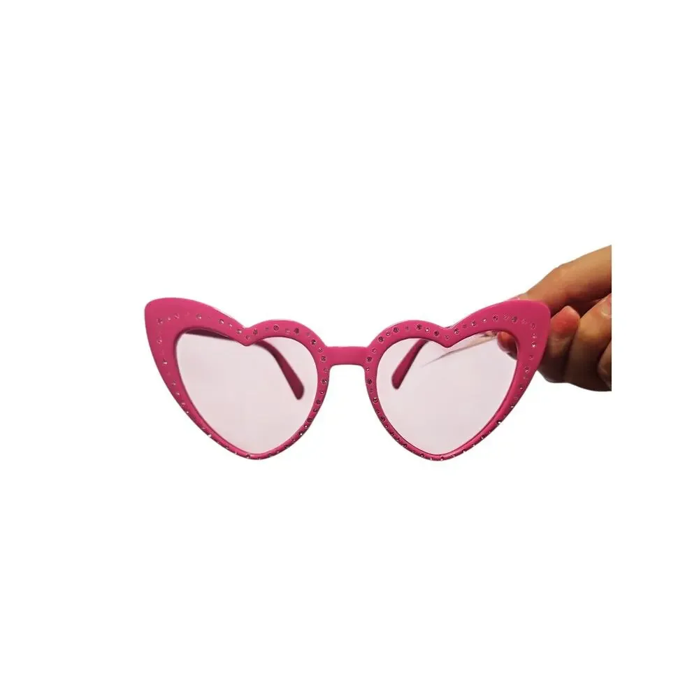 Barbie Trendy Cateye Rhinestone Love Heart Shaped Sunglasses